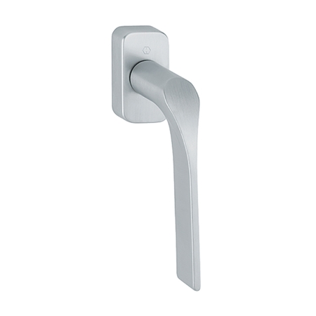 Martellina DK Firenze Hoppe per serramento, con CombiFit, Secustik e VarioFit, rosetta rettangolare 63x34 mm, Ottone finitura Cromo Satinato Resista F41-R