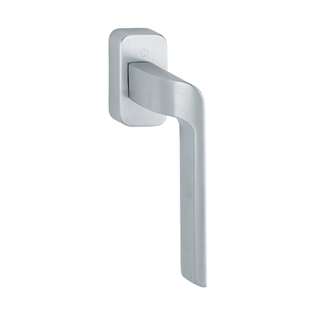 Martellina DK Venezia Hoppe per serramento, con CombiFit, Secustik e VarioFit, destra, rosetta rettangolare 63x34 mm, Ottone finitura Cromo Satinato Resista F41-R