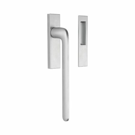 Maniglione ID313Q Colombo Design per alzante scorrevole finestra, placca rettangolare 34x152,5x12,5 mm, finitura Cromat