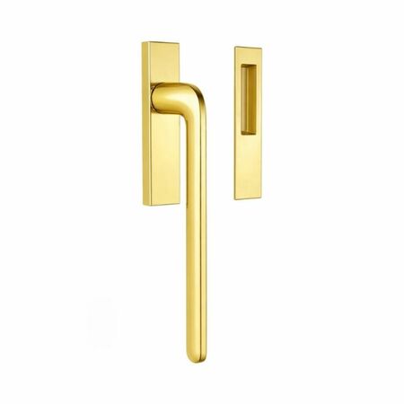 Maniglione ID313Q Colombo Design per alzante scorrevole finestra, placca rettangolare 34x152,5x12,5 mm, finitura Oro Plus