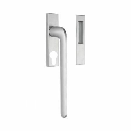 Maniglione ID313QY Colombo Design per alzante scorrevole finestra, placca rettangolare Yale 34x152,5x12,5 mm, finitura Cromat