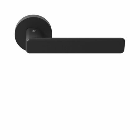 Maniglia Due Mood Colombo Design CC31 RSB per porta, rosetta tonda 50x10 mm, Cromall finitura Nero