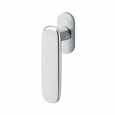 Maniglia martellina Dk Dolmen Olivari per serramento, lunghezza quadro 7x42 mm, Ottone finitura Cromato Satinato