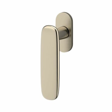 Maniglia martellina Dk Dolmen Olivari per serramento, lunghezza quadro 7x42 mm, Ottone finitura SuperNichel Satinato