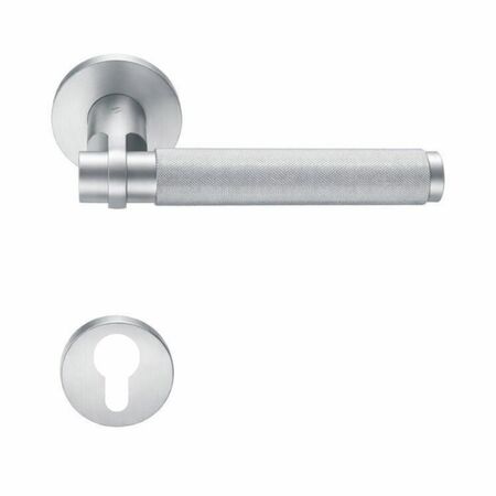 Maniglia Gryps DL11 RY Colombo Design per porta, rosetta e bocchetta tonda 50x6,5 mm, foro Yale, finitura Cromat