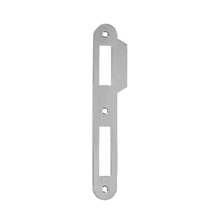 Incontro B00570.09 Agb per serratura Patent piccola, dimensione 138x20 mm, bordo tondo con aletta da 8 mm, Acciaio finitura Nichelato