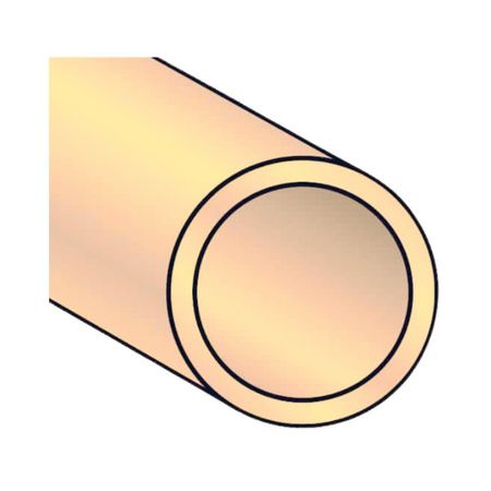 Profilo a tubo tondo Algo, dimensione 10x1 mm, lunghezza 2000 mm, Alluminio finitura Alpax Oro