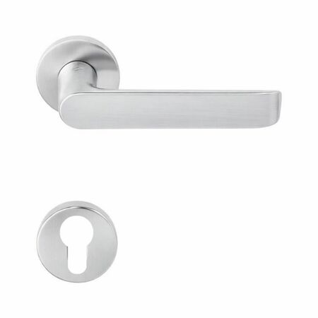 Maniglia Lund SE 11 RY Colombo Design per porta, foro Yale, rosetta tonda diametro 50 mm, finitura Cromat
