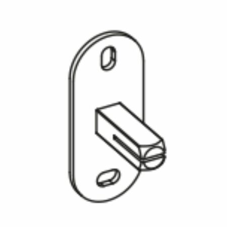Quadro fisso Dummy RS per maniglia ovale, quadro 8 mm, non passante su piastrina stretta, Acciaio finitura Zincato
