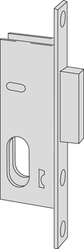 Serratura meccanica da infilare a cilindro ovale Cisa, per montanti, catenaccio, entrata 15 mm