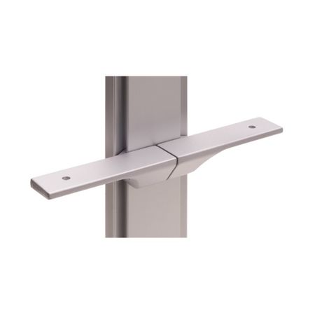 Coppia reggimensola Slim 3521 Eureka per pareti attrezzate, dimensione 160x22 mm, altezza 22 mm, interasse fori 128 mm, Alluminio Argento Anodizzato