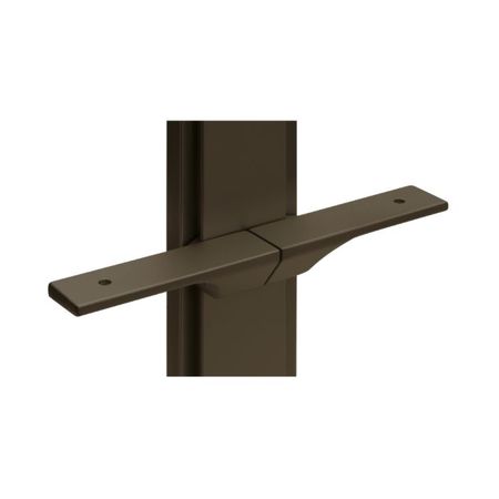 Coppia Reggimensola Slim 3521 Eureka per pareti attrezzate, dimensione 160x22 mm, altezza 22 mm, interasse fori 128 mm, Alluminio Bronzo Anodizzato