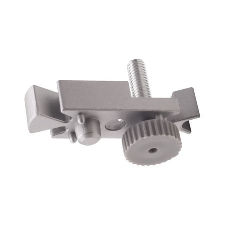 Piedino Slim 3523 Eureka per pareti attrezzate, dimensione 53x18 mm, altezza 12 mm, regolazione 15 mm, Alluminio Argento Anodizzato