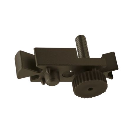 Piedino Slim 3523 Eureka per pareti attrezzate, dimensione 53x18 mm, altezza 12 mm, regolazione 15 mm, Alluminio Bronzo Anodizzato
