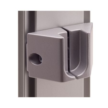 Coppia Reggitubo ovale Slim 3529 Eureka per pareti attrezzate, dimensione 50x33 mm, sporgenza 22 mm, tubo 30x15 mm, Alluminio Argento Anodizzato
