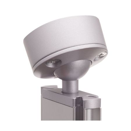 Staffa orientabile Slim 3530 Eureka per pareti attrezzate, inclinazione da 0-45 gradi, Alluminio Argento Anodizzato