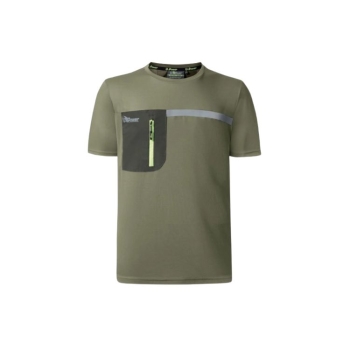 T-shirt U Power Christal da lavoro, tasca verticale, tessuto HeiQ Smart Temp termoregolazione, taglia 2XL, colore Burnt Olive
