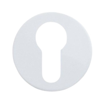 Bocchetta tonda Minny Ghidini per maniglia, foro Yale, diametro 50x7 mm, Nylon finitura Bianco