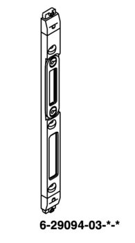 Piastra di scontro regolabile a U destro G-U Italia per serratura, lunghezza 231 mm, larghezza 18 mm, finitura Argento
