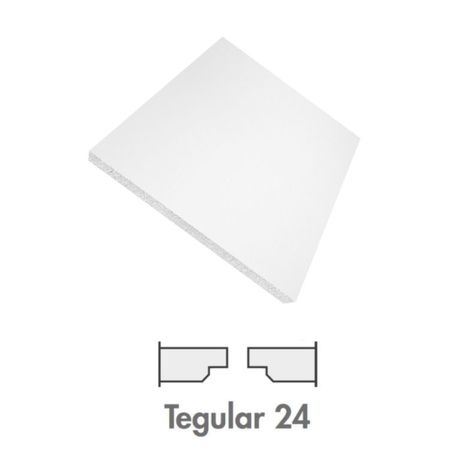 Pannello Thermatex Plain TG 24-8 Knauf per controsoffitto modulare, liscio, dimensioni 600x600x15 mm, finitura Bianco