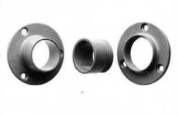 Kit supporti laterali tondo 0174 Macoper tubo appenderia, parte fissa e a vite, diametro 25 mm, Zama finitura Cromato