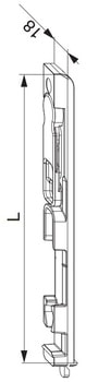 Catenaccio inferiore R8  MULTI MATIC MAICO e TREND aria 4, lunghezza 170, finitura Argento