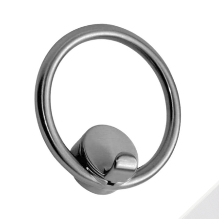 Portabito ad anello PA00267 Confalonieri per appenderia, dimensioni 120x120x55 mm, Zama finitura Bianco