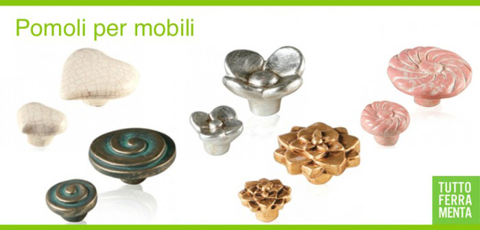 pomelli e maniglie in ceramica per mobili