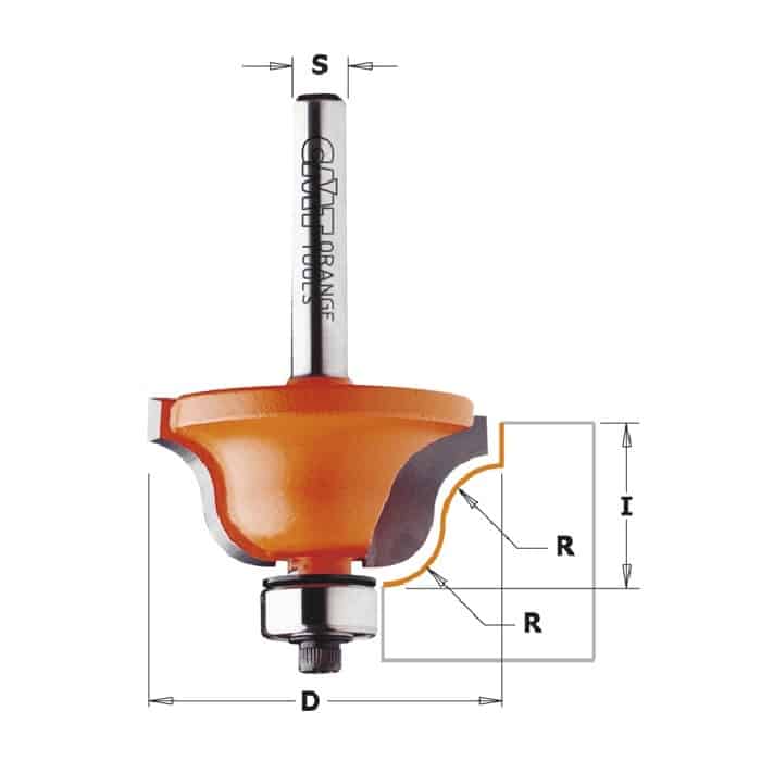 Amana Tool 45218 Fresa A Tuffo Punta Dritta In Carburo, Ø9,8 Mm, Taglio 15 Mm, Gambo 6,35 Mm (1/4″)