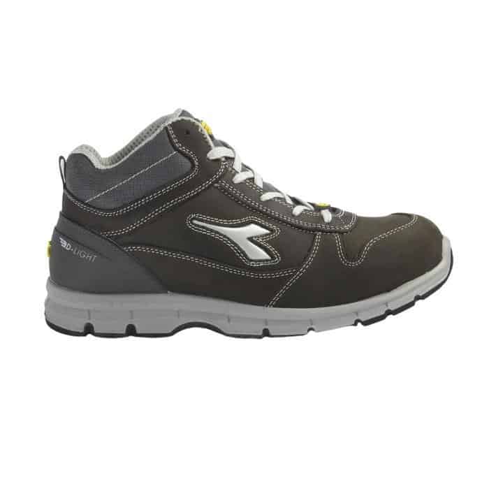 Scarpa antinfortunistica Diadora Run Mid S3 SRC ESD 701.175304, alta in  nubuck pull-up, numero 46, colore Grigio Castello 75068 | Tuttoferramenta