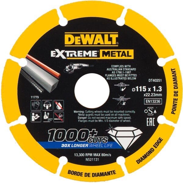 Dewalt DT42220-XJ Disco di sgrossatura per concavo in metallo 115 x 6 x 22,23 millimetri 