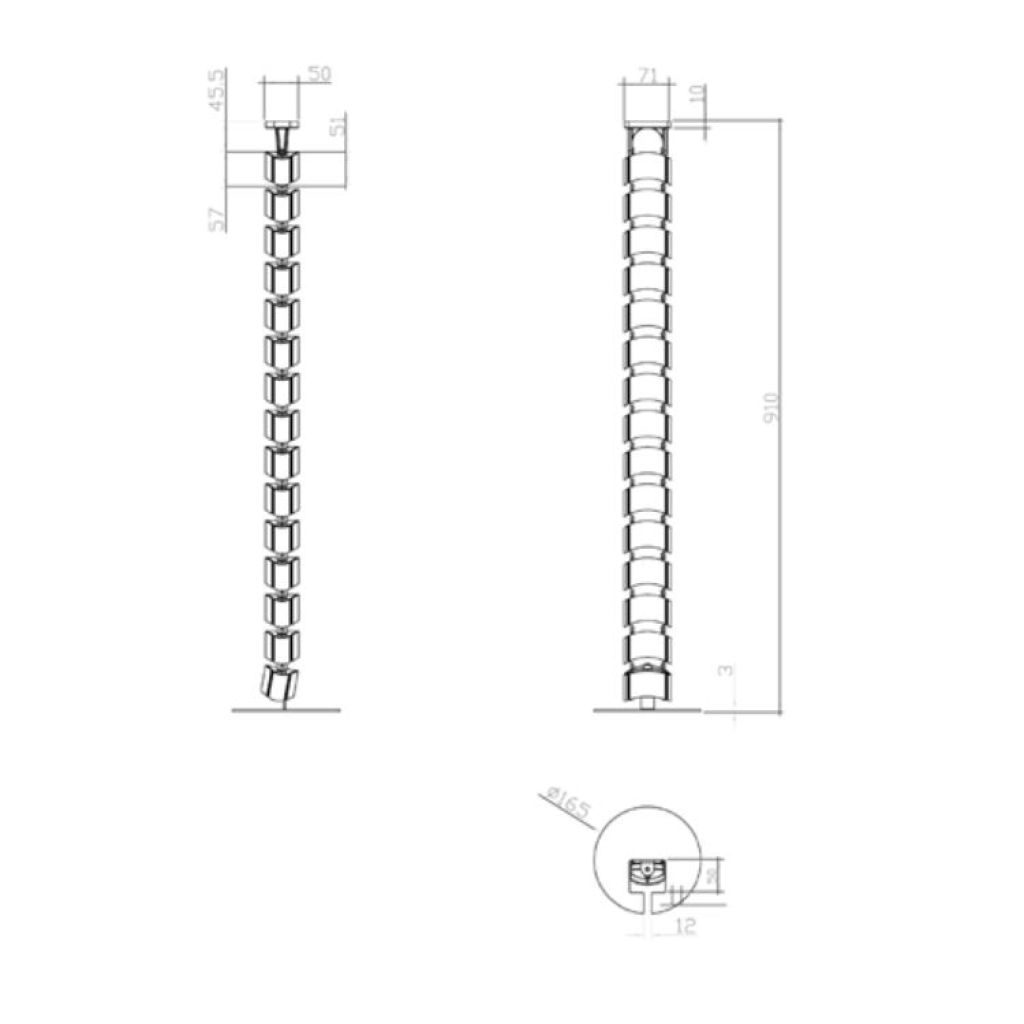 THETAG Passacavo in Plastica Flessibile, 8 Pezzi Tappo Passacavi per Scrivania 25mm Copriforo per Cavi Accessori Posto di Lavoro per Ufficio per Scrivanie Computer, Ripiani e Mobili Nero