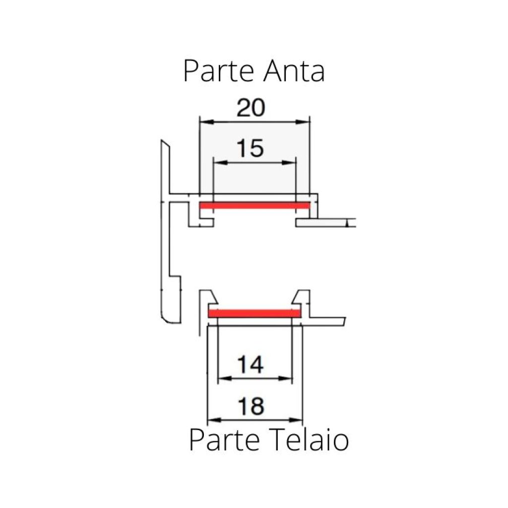 Cerniera Mepla per anta a ribalta foro 35-26 mm, 509.235.05.00