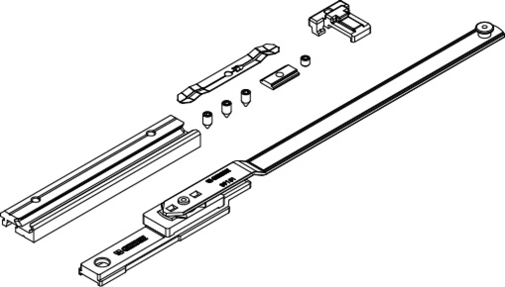 Braccio Supplementare 04308K Giesse Per Anta ribalta Futura 3D R