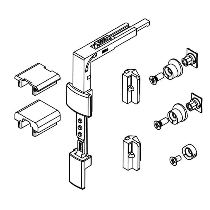 Chiusura Supplementare GS999 04648K Giesse Per Anta ribalta Profilo