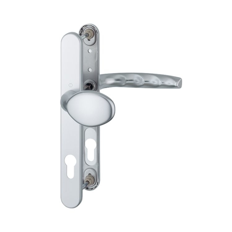 KOTARBAU Maniglia per porta del balcone argento anodizzato maniglia per porta della terrazza DE LUXE sicura aspetto porta ruvido chiusura conchiglia maniglia universale maniglia di trazione alluminio