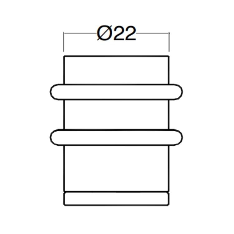 2 supporti 11-15 cm nichel piattina per tubo tenda diametro 20 mm