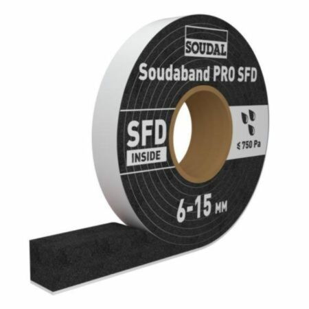 Nastro Soudaband Pro MF1 Soudal per posa serramento, termo espandente multifunzione, larghezza 40 mm, fuga 10-20 mm, rotolo 6 m