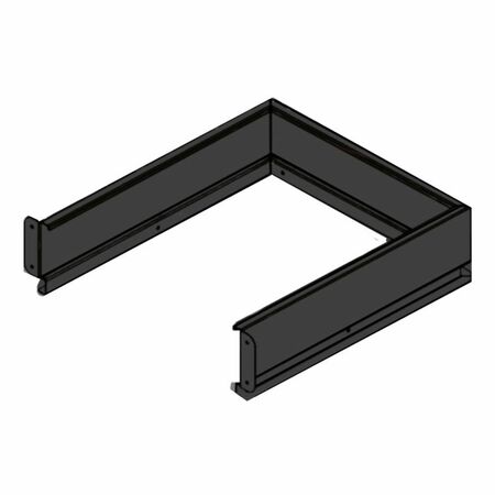 Vasca sifone Blum per cassetto con sponde metalliche, dimensione 309x280 mm, Acciaio finitura Nero Carbonio