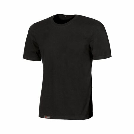 T-shirt U Power Linear da lavoro, linea Enjoy girocollo, tessuto cotone jersey, taglia L, colore Black Carbon