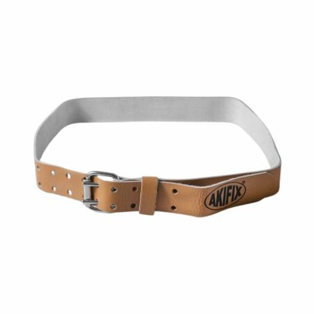 Cintura in cuoio da lavoro NE06001 Akifix per posatori, lunghezza 1250 mm, altezza 40 mm, fibbia a rullo, Acciaio finitura Nichelato