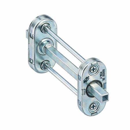 Movimento Kit doppio DK per aperture speciali, spessore 90 mm, quadro 7 mm, Acciaio finitura Zincato