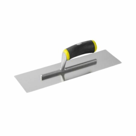 Frattazzo Americano Akifix per la stuccatura dei giunti, modello professionale, dimensione 350x100 mm, Acciaio Inox manico in Gomma