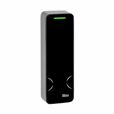 Lettore 1NCA Mullion Lockbus Smart Iseo per gamma Connected o tessere, modello universale, finitura Nero