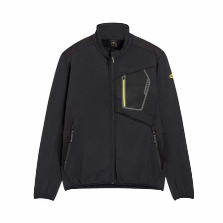 Pile Diadora Polar Fleece Fz Evolution 702.180797 da lavoro, chiusura full zip, multitasche, taglia M, colore Nero