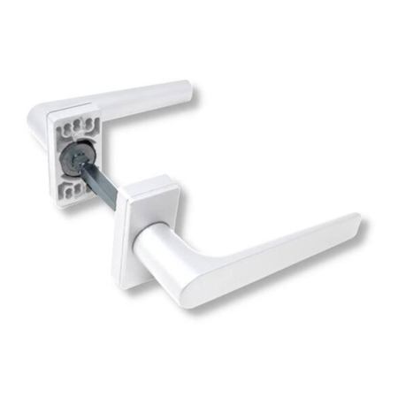 Doppia maniglia 3067 Karma Master per serramento, con rosetta rettangolare, Alluminio finitura Bianco RAL 9010