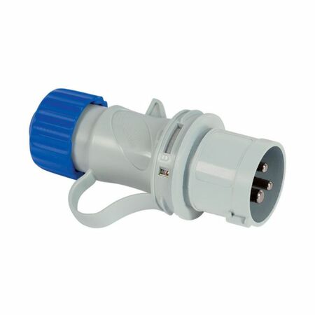 Spina Industriale Argo CEE 70100 Fanton, per impianti elettrici, 2P+T 16A 230V 6h IP44, cablaggio rapido, Plastica finitura Blu