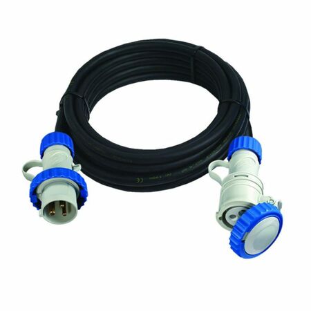 Prolunga lineare 92971 Fanton per impianti elettrici, cavo da 10 mt, sezione 3x2,5 mm, spina CEE 2P+T 16A 6h IP67, presa CEE 2P+T 16A 6h IP67, finitura Nero
