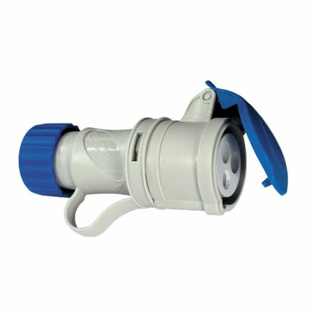Presa Industriale Argo CEE 71100 Fanton, per impianti elettrici, 2P+T 16A 230V 6h IP44, cablaggio rapido, Plastica finitura Blu