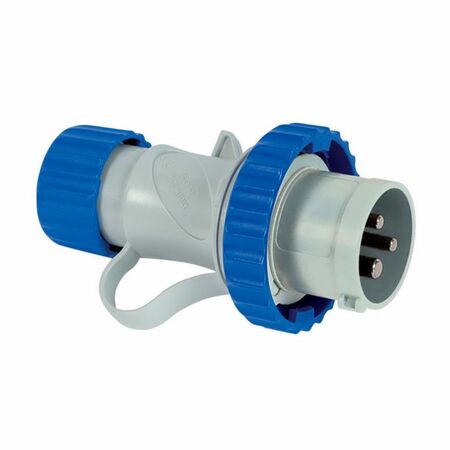 Spina Industriale Argo CEE 70140 Fanton, per impianti elettrici, 2P+T 16A 230V 6h IP67, cablaggio rapido, Plastica finitura Blu